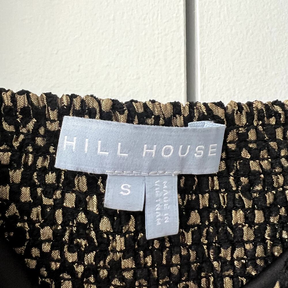 Hill House Home The Matilda Midi Dress Metallic Brocade Size S New - Picture 5 of 7